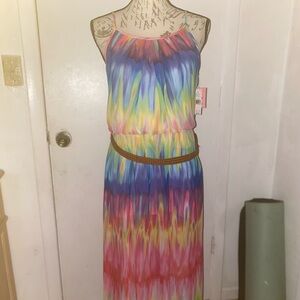 Rainbow strap dress